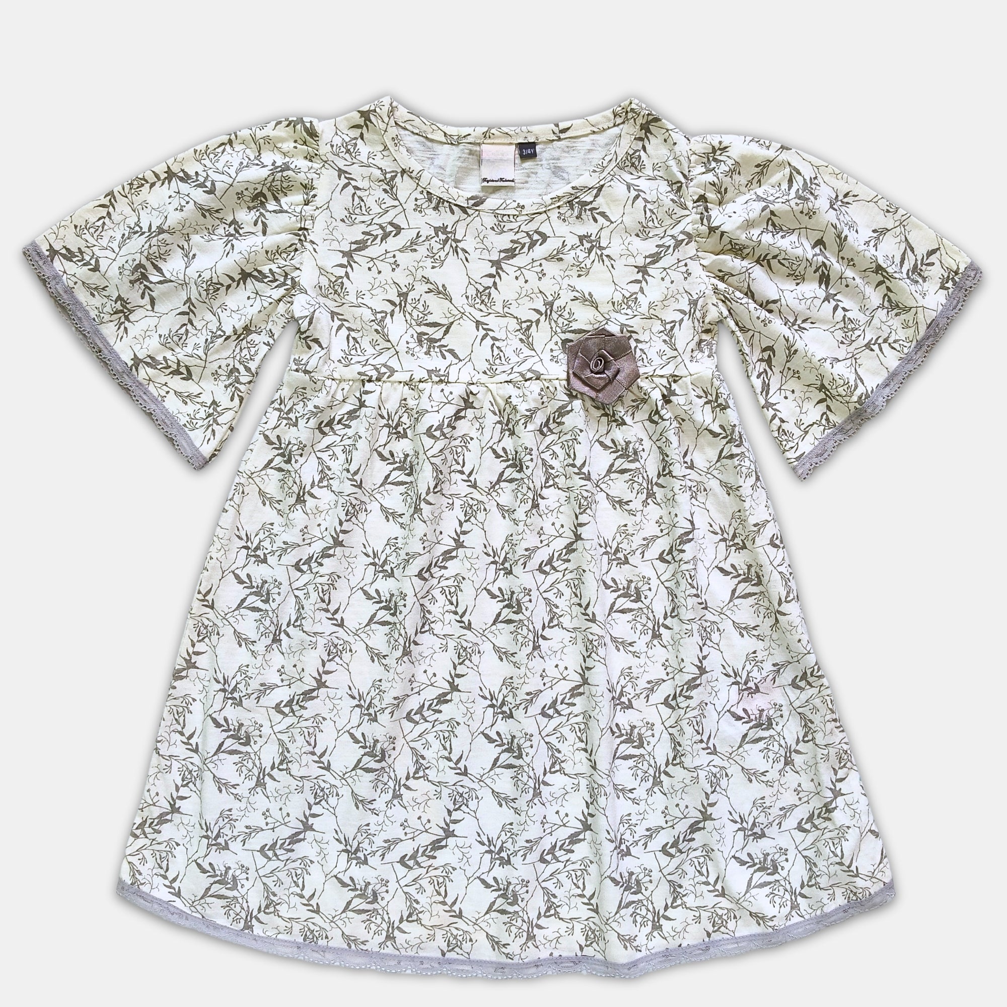 Girl Puffed Sleeve Dress