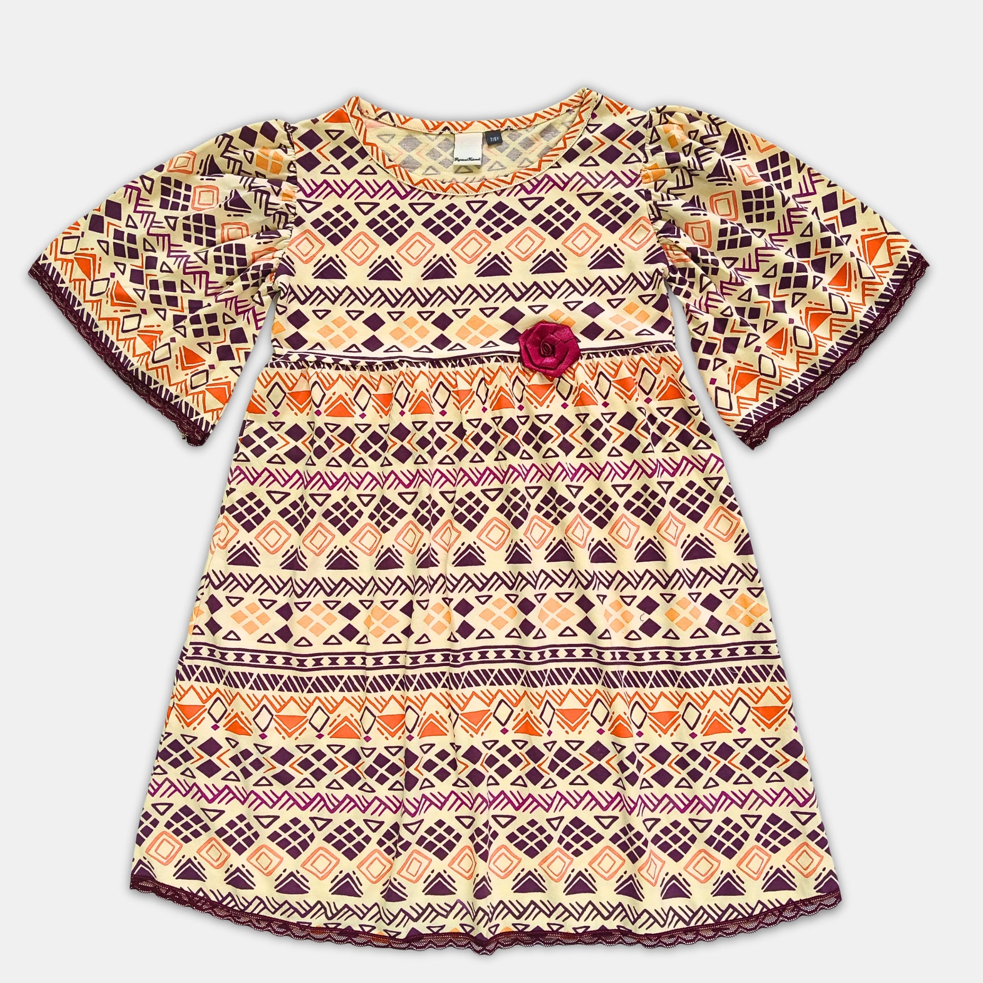 Girl Puffed Sleeve Dress