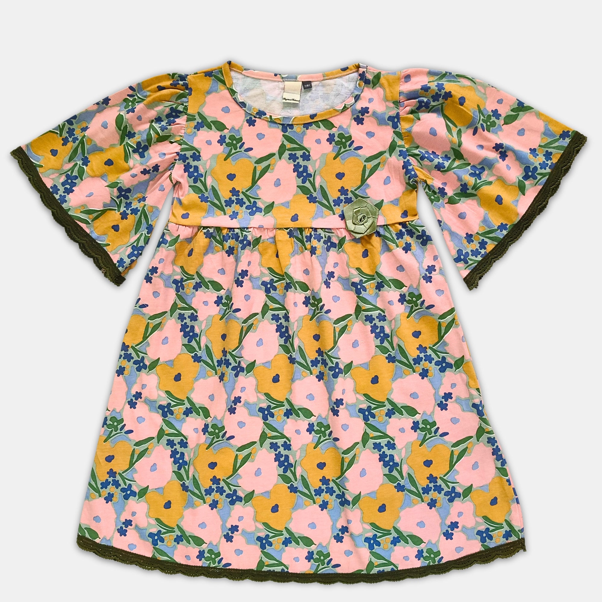 Girl Puffed Sleeve Dress