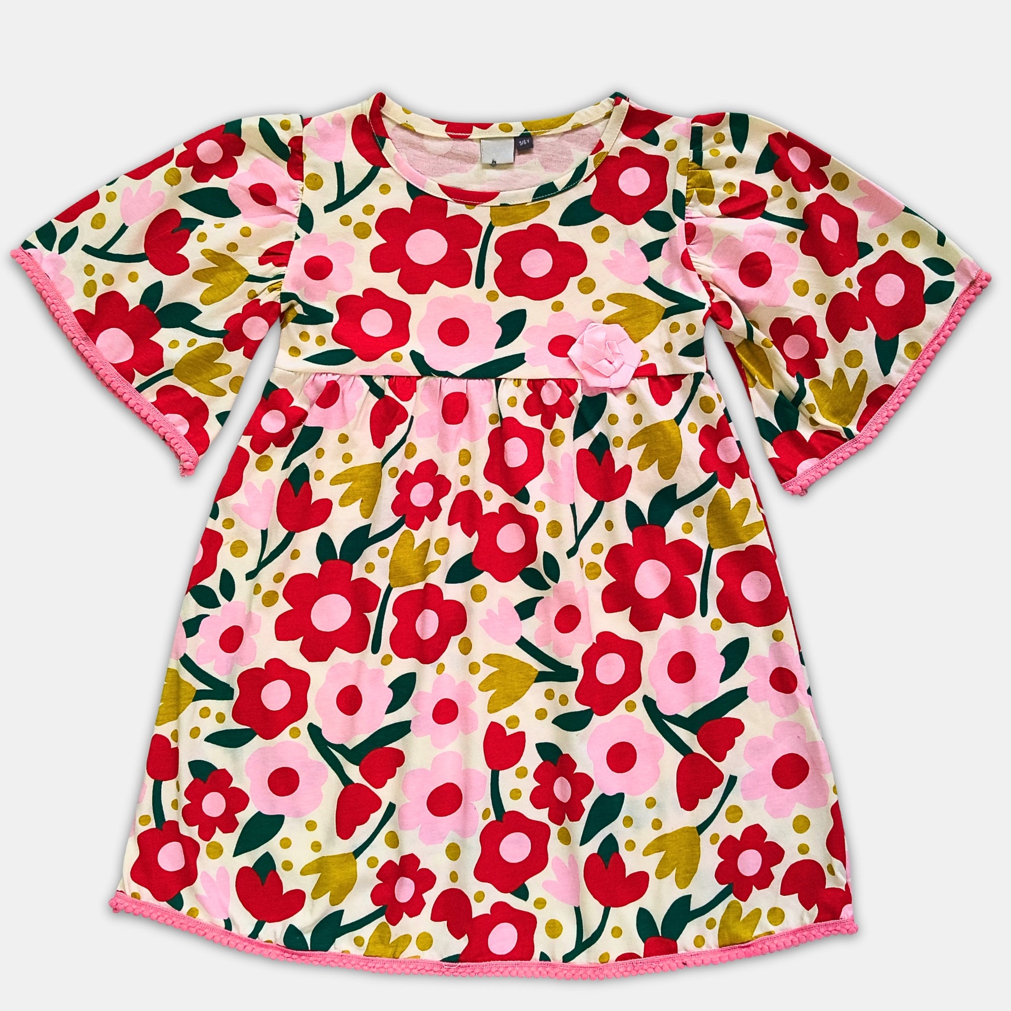 Girl Puffed Sleeve Dress