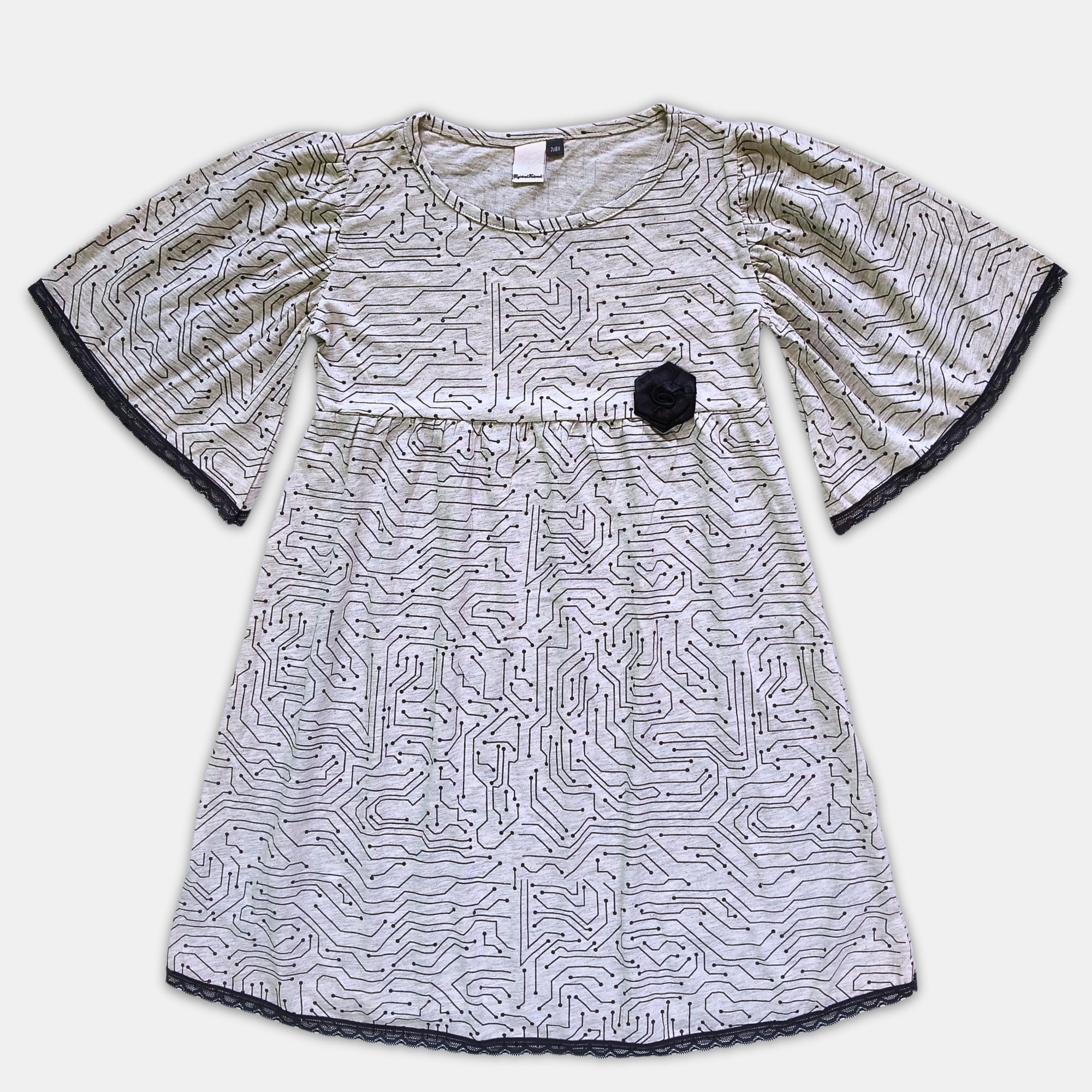 Girl Puffed Sleeve Dress