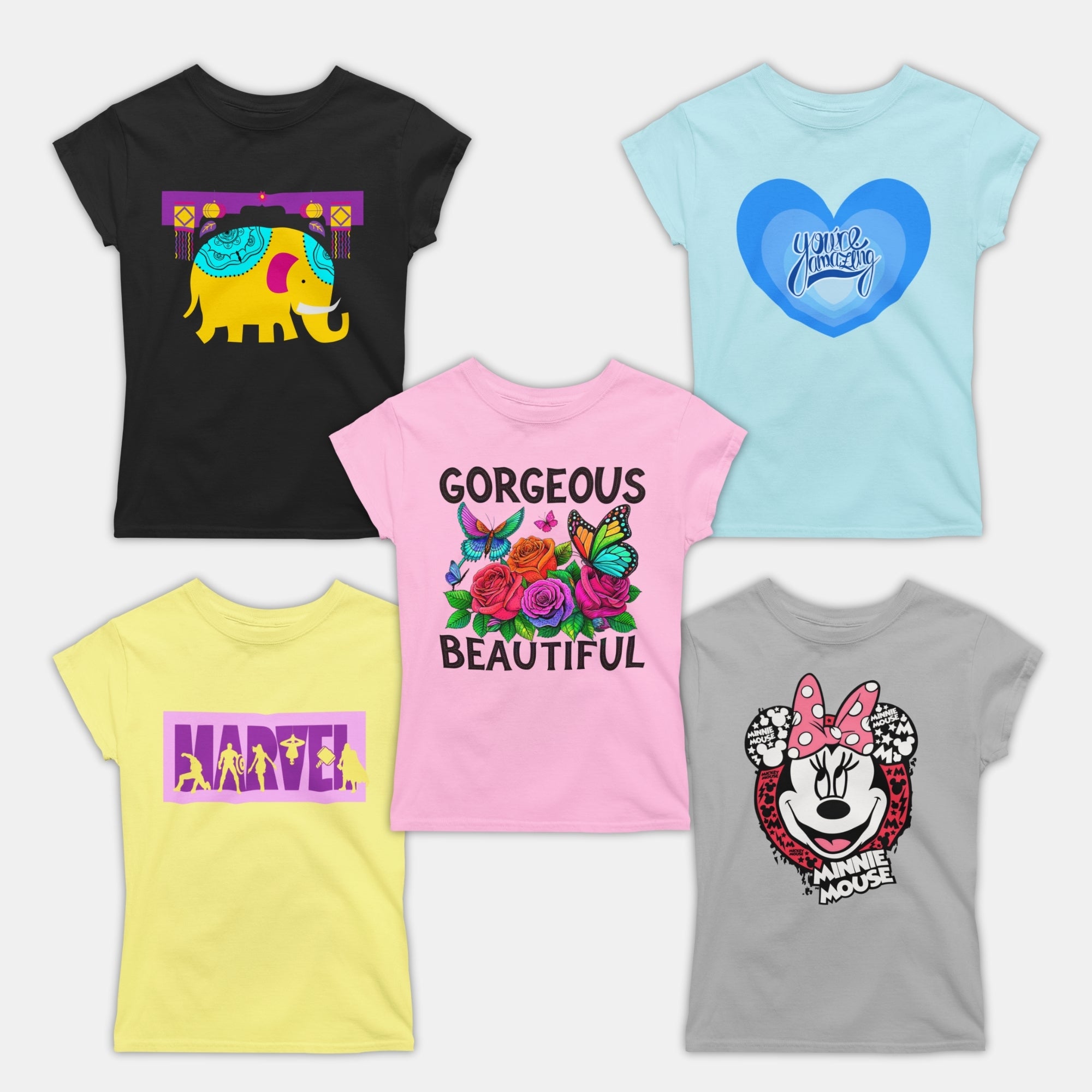 Girl Tshirts - 5 Pc Pack