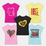 Girl Tshirts - 5 Pc Pack