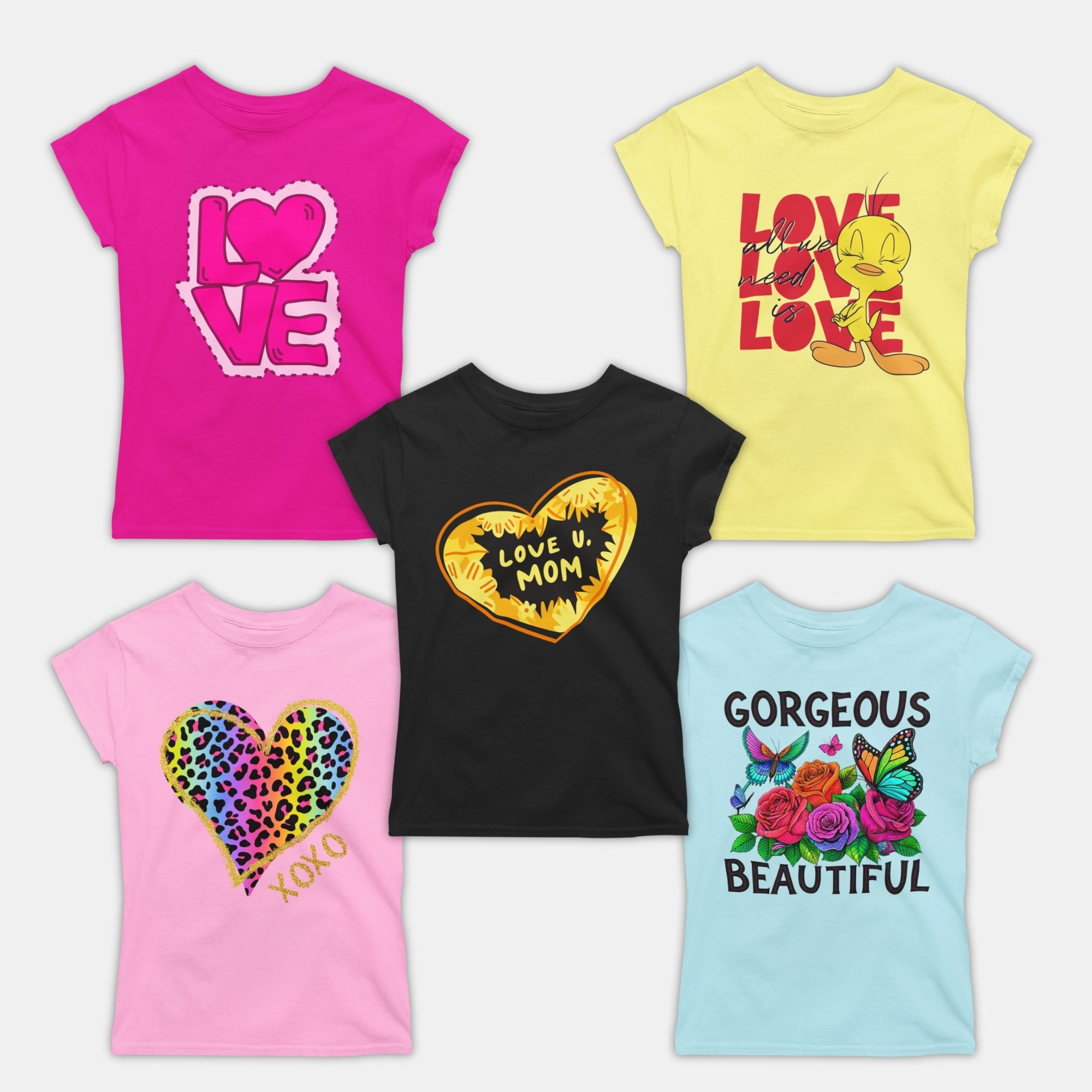 Girl Tshirts - 5 Pc Pack
