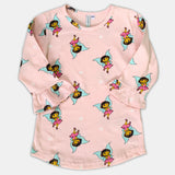 Girl Print Top - 3/4th Sleeve