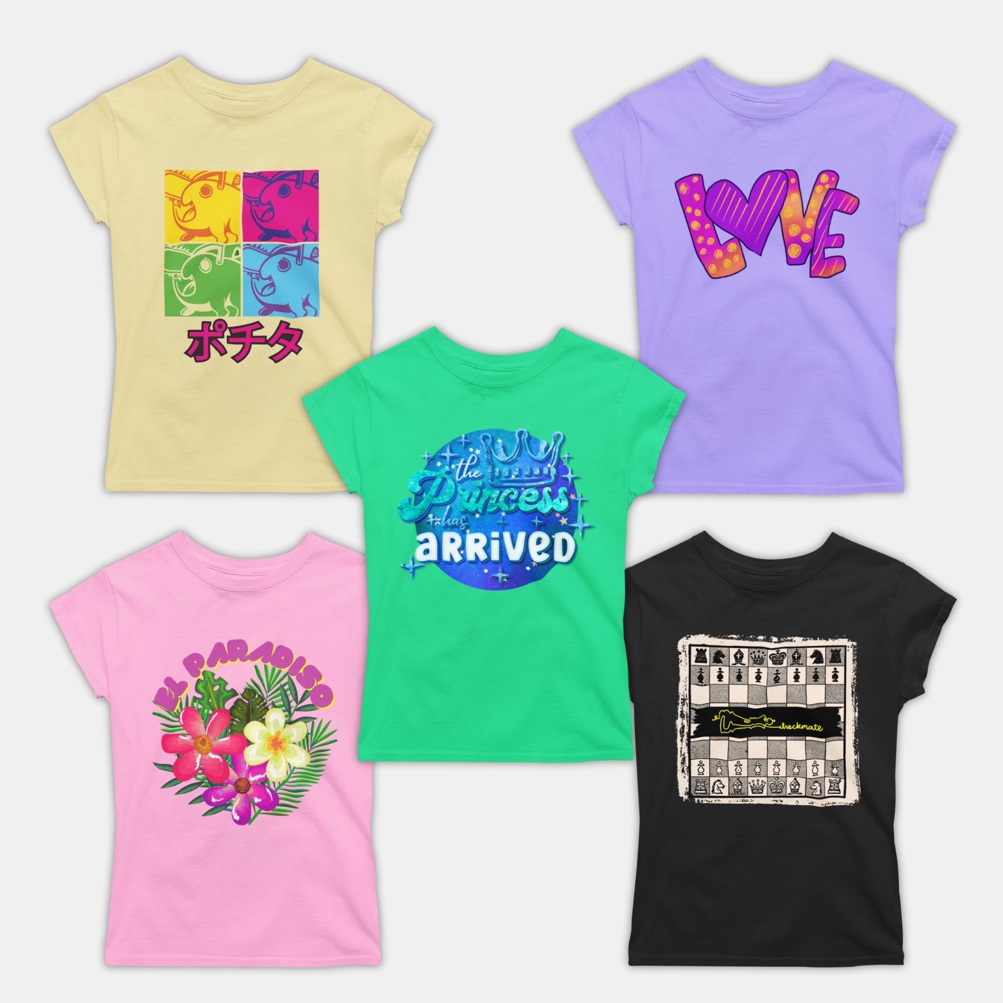 Girl Tshirts - 5 Pc Pack