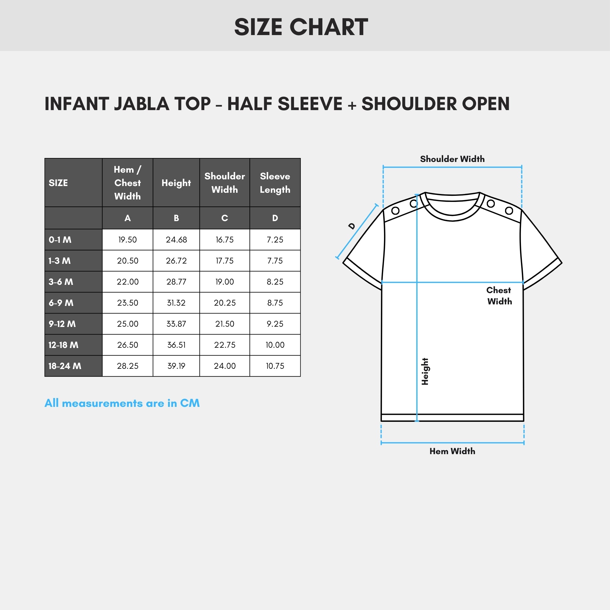 Baby Top - Half Sleeve