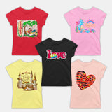 Girl Tshirts - 5 Pc Pack