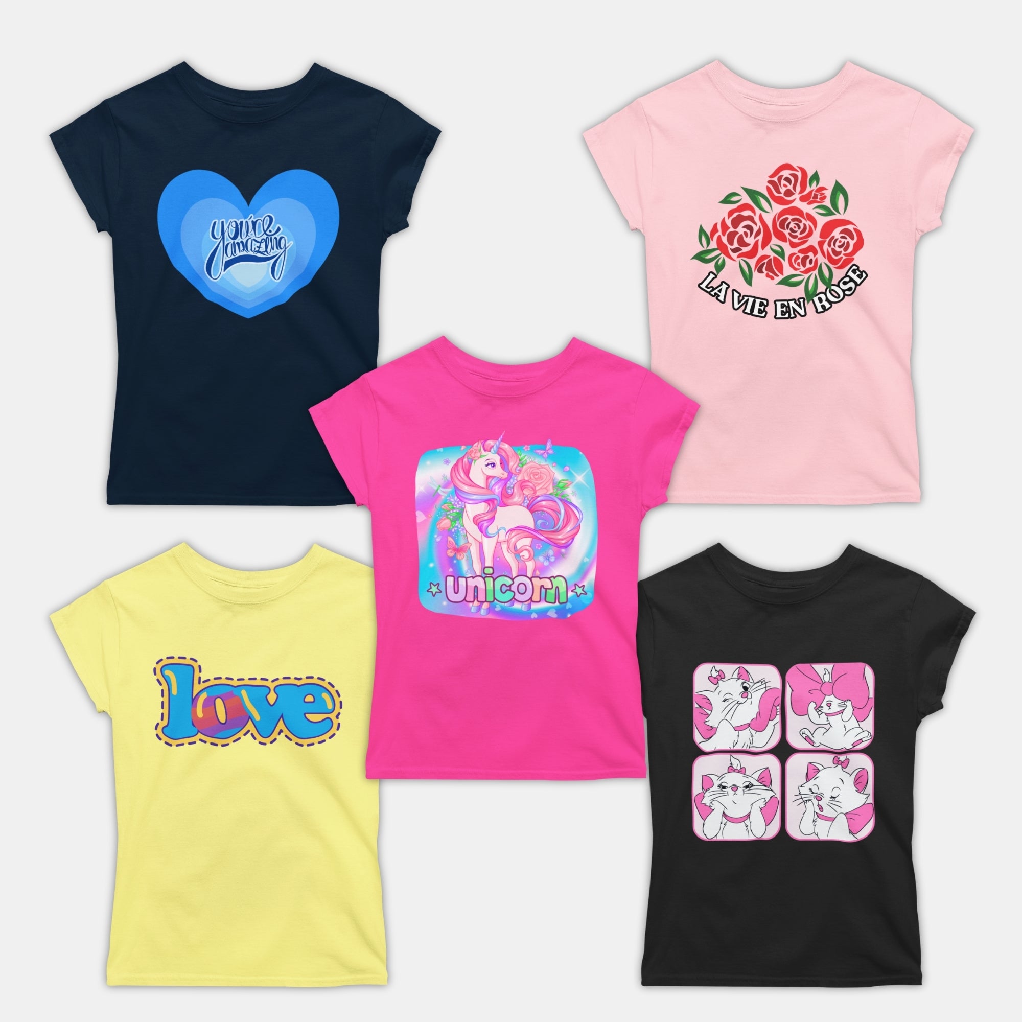 Girl Tshirts - 5 Pc Pack