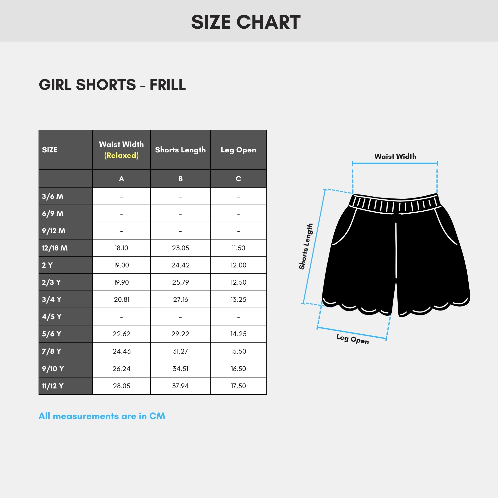Girl Shorts - Frill