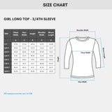 Girl Print Top - 3/4th Sleeve