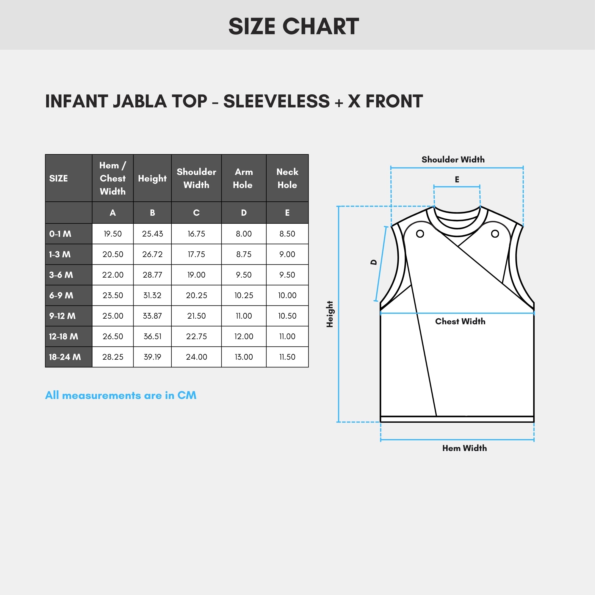 Baby Top - Cross Front