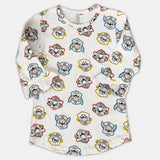 Girl Print Top - 3/4th Sleeve