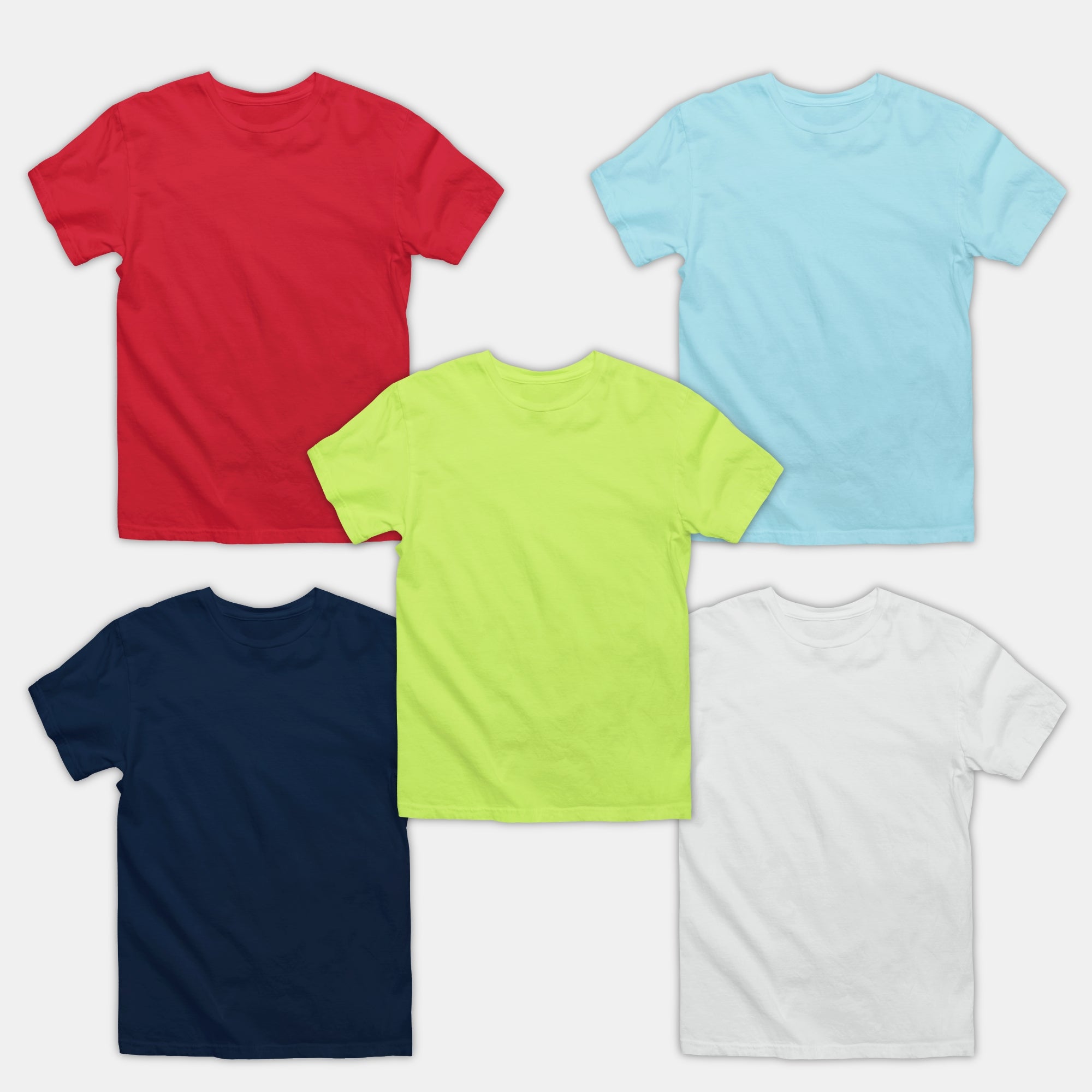 Boy Plain Ts - 5 Pc Pack